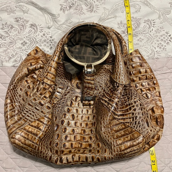 Limited Edition Fendi Spy bag Alligator Crocodile Iconic Bag Purse - Picture 10 of 13